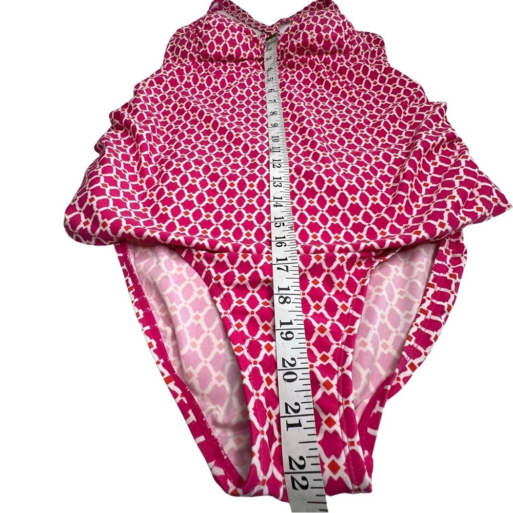 Oh Baby by Motherhood Swim Bathing Suit Geometric Print Pink White Medium M - Picture 13 of 14